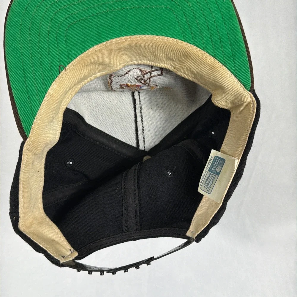 American Needle San Antonio Riders WLAF Vintage Snapback Hat‎ OSFA Black Brown
